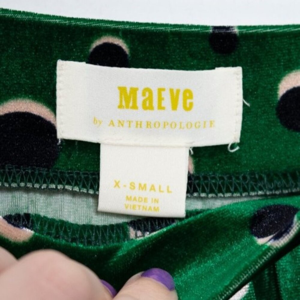 Maeve Carly Pleated Velvet Midi Skirt - Picture 5 of 9